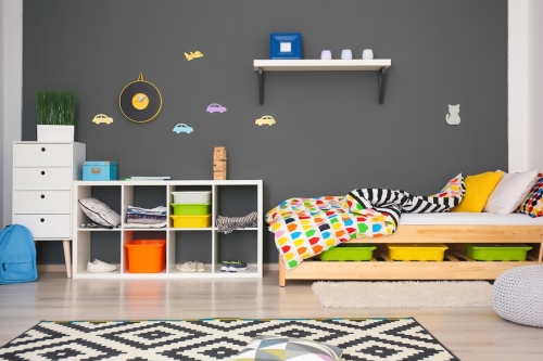 Modern,Room,Interior,With,Comfortable,Bed,For,Child