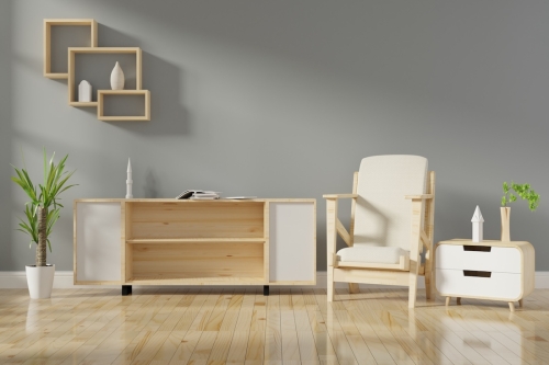 Modern,Living,Room,Interior,With,Sofa,And,Green,Plants,lamp,table,On